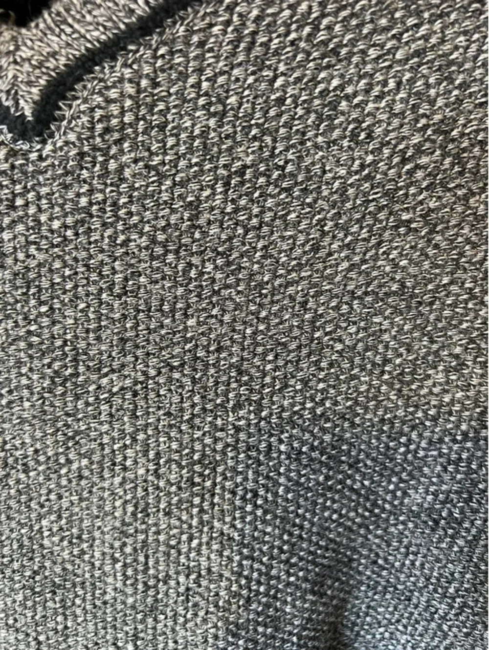 Carbon2Cobalt Men’s XL 100% Cotton Textured Knit V-Neck Sweater – Gray